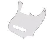 3 ply 10 Hole Electric Bass Guitar Pickguard White