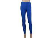 S Size Candy Shiny Bright Leggings Pants Royal Blue Stretch cotton Tights