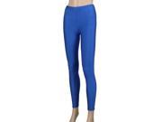 M Size Royal Blue Candy Bright Fluorescent Stretch Tights Leggings Pants