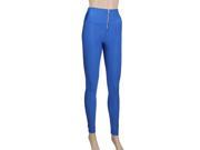 S Size Women s Fashionable High V Waist Leggings Stretch Tights Royal Blue Pant