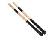 1 Pair Black Beige Jazz Drum Brushes Drum Sticks 0.59 Diameter Bamboo