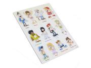 Mini Puzzle Educational Wooden Carpet Recognize Figures Pattern For Baby