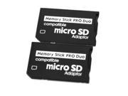 2pcs Micro SD SDHC TF to Memory Stick MS Pro Duo Adapter Converter Card