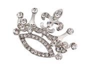 Gorgeous Clear Crystal Crown Pin Brooches Rhinestone Charm Lady Luxury Brooch
