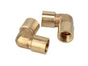 2 Pcs G1 8 Female Thread 2 Ways 90 Degree Elbow Brass Pipe Coupler Adapter