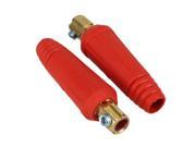 2Pcs Red Fitting Cable Connector Plug DKJ10 25 Welding Machine Connection