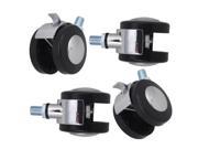 4PCS Zinc Alloy Caster Rubber Swivel Wheels For Office Computer Chair Furniture