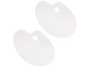 2x Large White Acrylic Palette with Contoured Hand Grip Artist Paint Palettes