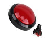 Plastic Dome Self resetting Game Vending Machine Red Push Button Microswitch