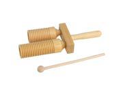 Musical Instrument Wooden Agogo Bells Attached To Wooden Handle For Classroom
