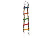 Chunky Wooden Parrot Bird Hanging Ladder Bridge Stairs Play Toy Colorful