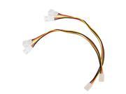 2 x 12V 3 Pin Female to 2 Male PC Fan Power Y Splitter Extension Cable Wire