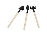 Set of Mini Plant Garden Tools Set With Wooden Handle Gardening Rake Shovel Tool