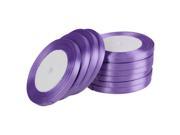 10 Rolls Beautiful Purple Satin Neon Ribbons Double Side 6mm 25 Yards Cuttable