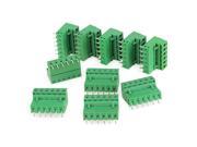 10pcs 5.08mm Right Angle Straight 6 pin Screw Terminal Block Connector Pluggable