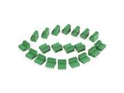 20 x 4Pin Plug in Screw Terminal Block Barrier Connector 5.08mm Pitch Straight