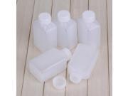 5 x 100ml Plastic Wide Mouth Square Bottle Chemistry Test Tool 3.53 oz