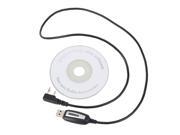 Black USB Programming Frequency Cable Cord Lead For Baofeng UV 5R Mini CD Card