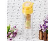 800ml DIY Fruit Infusing Infuser Water Cup Sports Lemon Juice Make Bottle Yellow