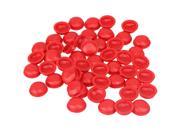 50 x Red Threaded Rubber Caps Protection Dust Cover 31mm Diameter Cylinder Plug
