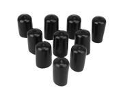 10 x Black Round PVC Finisher Pipe Stop Screw Thread Protector Cover 12mm Dia