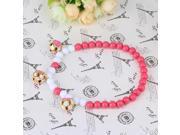 Small Pet Dog Cat Jewelry Collar Charms Rose Red Beaded Necklace With Bells