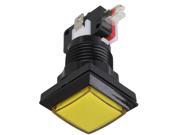 5 x Arcade Game Console Yellow Square Push Button Switch LED Lighted 33 x 33mm