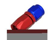 Straight Swivel Oil Gas Fuel Line Hose End Fitting Adapter AN 4 Red and Blue