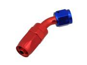 Aluminum Female Hose End Fitting With AN 6 45° Swivel Ends Oil Fuel Adapter