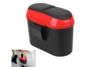 Durable Red Plastic Car Auto Dustbin Garbage Trash Can Garbage Dust Box Rubbish
