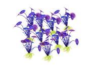 10 x Purple Artificial Plants Lotus Leaf for Aquarium Fish Tank Ornament DIY
