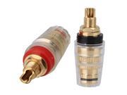 2 x Gold Plated Amplifier Terminal Binding Post Copper Banana Jack Socket L Size