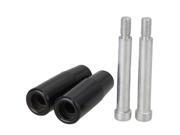 2 x Universal M8 Thread Head to Hex Socket Revolving Handle Grip Black Plastic 2 x Universal M8 Thread Head to Hex Socket Revolving Handle Grip Black Plastic