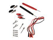 Multimeter Combined Cable Test Probe Leads Kit Red Black