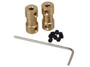 2 x Brass Joint Motor Shaft Coupling Adapter Connector 3.17x4mm for RC Aircraft