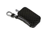 Portable Black Car Keychain Key Holder Bag Case Wallet Cover Fish scale Printed