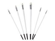6 Pieces Filbert Style Classic Paint Brush Set Western Draw Goat Hair White