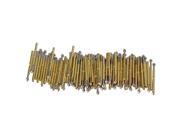 Gold P75 E2 Taper Head Copper Test Probe Spring Pin Test Equipment Set of 100