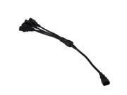 IEC 320 3Pole C14 Male to 4 x C13 Female Y Split Adapter Cable Black 57cm Length