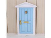 Blue Steepletop Design 1 12 Dollhouse Interior Wood Door Miniature Furniture