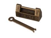 Vintage Zinc Alloy Antique Style Bronzy Mini Padlock Key Lock 2cm Spacing