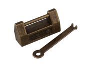 2cm Pitch Chinese Old Style Lock Padlock Bronzy Vintage Antique Patina Locks