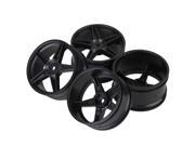 4pcs Red Plastic RC 1 10 Off Road Five Pointed Star 5 Spoke Front Rear Wheel Rim