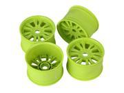 4pcs Green Plastic 12 Spoke Wheel Rims for RC 1 8 Truck