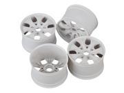 4X RC 1 8 Truck Plastic 7 Spoke Wheel Rims Hexagonal Joints 17MM White Color