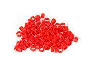 100 x 8mm Poultry Leg Bands Bird Pigeon Parrot Chicks Rings Clip Red