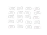20 x 10mm Width Lightweight Multifunction Safety Quick Release Buckles White
