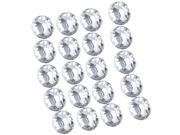 20 x 22mm Silver Clear Crystal Upholstery Satellite Stone Sofa Headboard Button