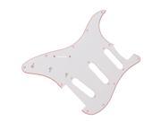 White Orange Left Handed Guitar Pickguard Scratch Plate 3Ply SSS Single Coil