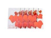 5 x Leaves Shape Bookmark Sticky Notes Bookmark Marker Memo Flags Red